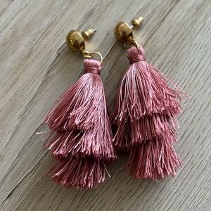 Pink Tassel Earrings
